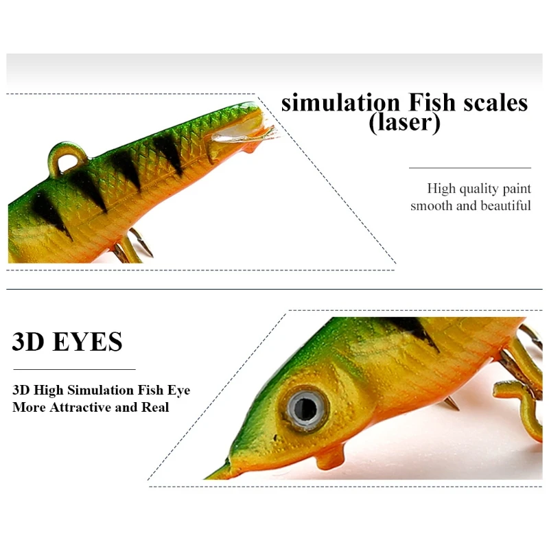 

12g/7.1cm Ice Hook Fishing Lures Artificial Hard Swim Bait Winter Crankbait Lure Balancer Tackle Accessories