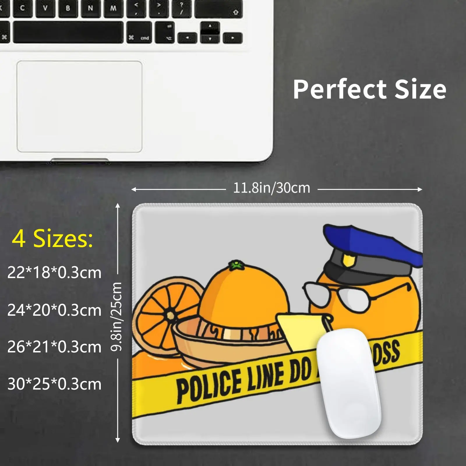 Pulprit на свободные Мышь Pad DIY принт оранжевый полиции милые преступления Пособия по