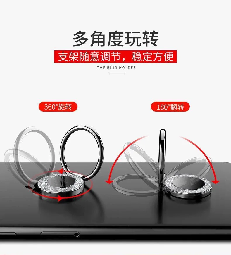 Держатель-подставка для смартфона с кольцом на палец 360 градусов крепление IPhone IPad