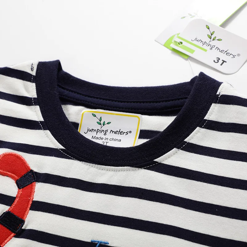 Детская футболка для мальчиков летняя одежда с принтом тигра Топы в полоску