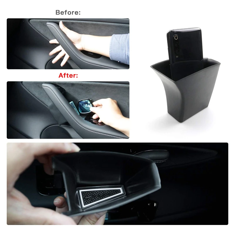 Для Tesla Model 3 коробка для хранения пассажиров лоток Органайзер ручка карманные