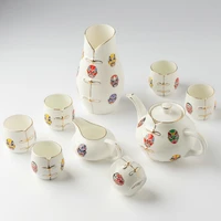 tangshan bone china tea set teapot ceramic tang suit