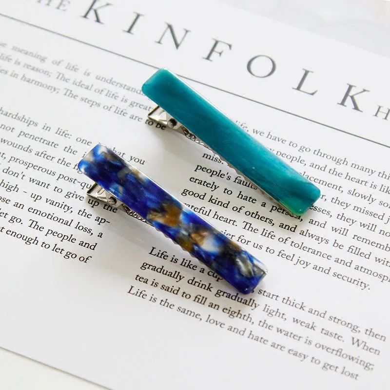 Заколки квадратной формы шпильки для волос женская заколка с золотой проволокой