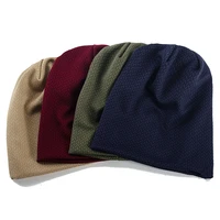 geebro men women knitted leaves pattern hats solid color skullies beanies cap fashion warmer beanie unisex baggy casual bonnets