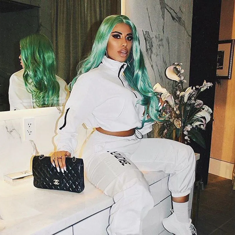 

Women's sportswear Fashion Women's Sets Autumn Leisure Sports Sets 2021 New Large size Two-piece Sets Women Tracksuit JK123