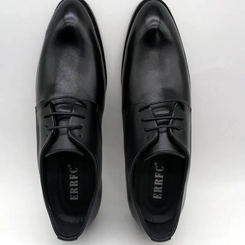 

ERRFC Autumn And Spring Men Black Leisure PU Leather Shoes Fashion Lace Up Brown Business Office Shoes For Man Plus Size 13 14