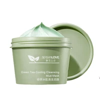 100ml green tea cleansing mud film deep clean face mask shrink pores oil control moisturizing whitening repair skin care tool