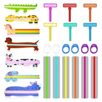 25 pieces dyslexia reading strips reading guide strips for kids animal bookmarks finger reading tracking rulers