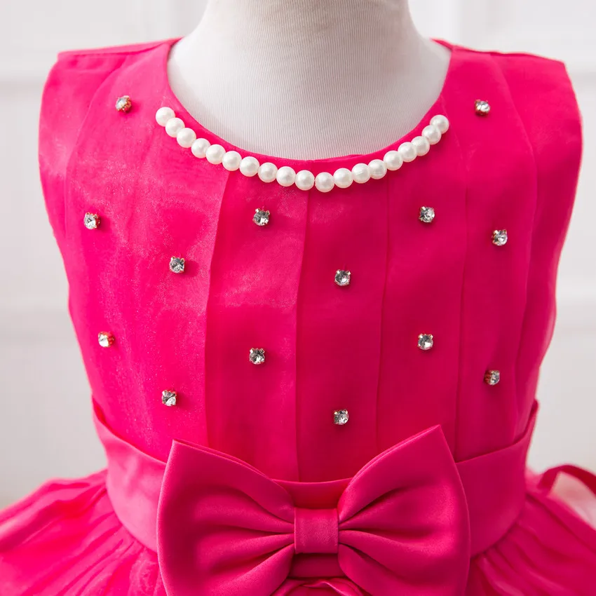 Платье принцессы для девочек детское свадебное платье ручной работы с бусинами и