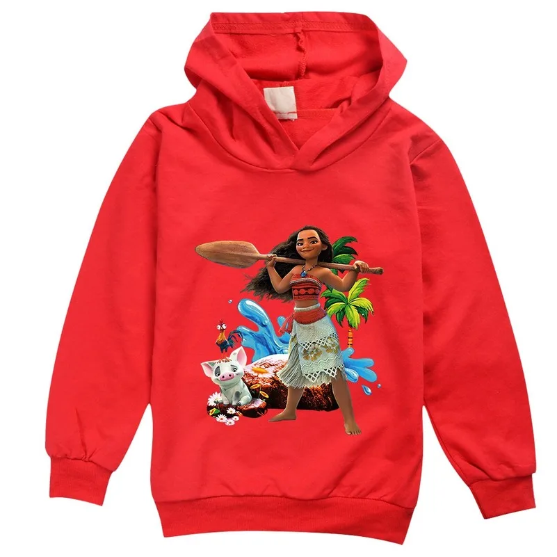 Лидер продаж толстовки с рисунком Моаны для девочек хлопковая Детская толстовка