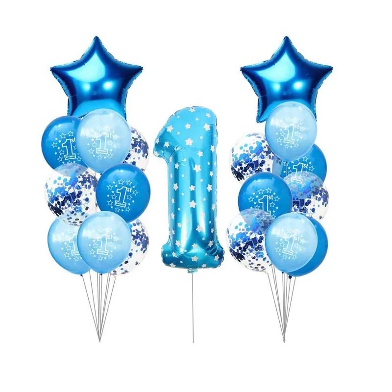 Близнецов вечерние Baby Shower 1st на день рождения украшения я один год баннер детский