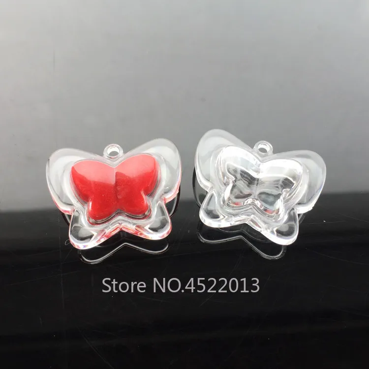 1 г пустой прозрачный пластиковый мини-чехол с бабочкой для макияжа многоразовый