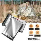 Аварийное одеяло 160*210 см, тепловое одеяло из майлара, одеяло из серебристой фольги, одеяло для выживания, ветрозащитное водонепроницаемое снаряжение для выживания