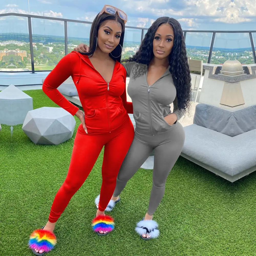 Комплект из 2 предметов Tmustobe женский модный однотонный облегающий спортивный