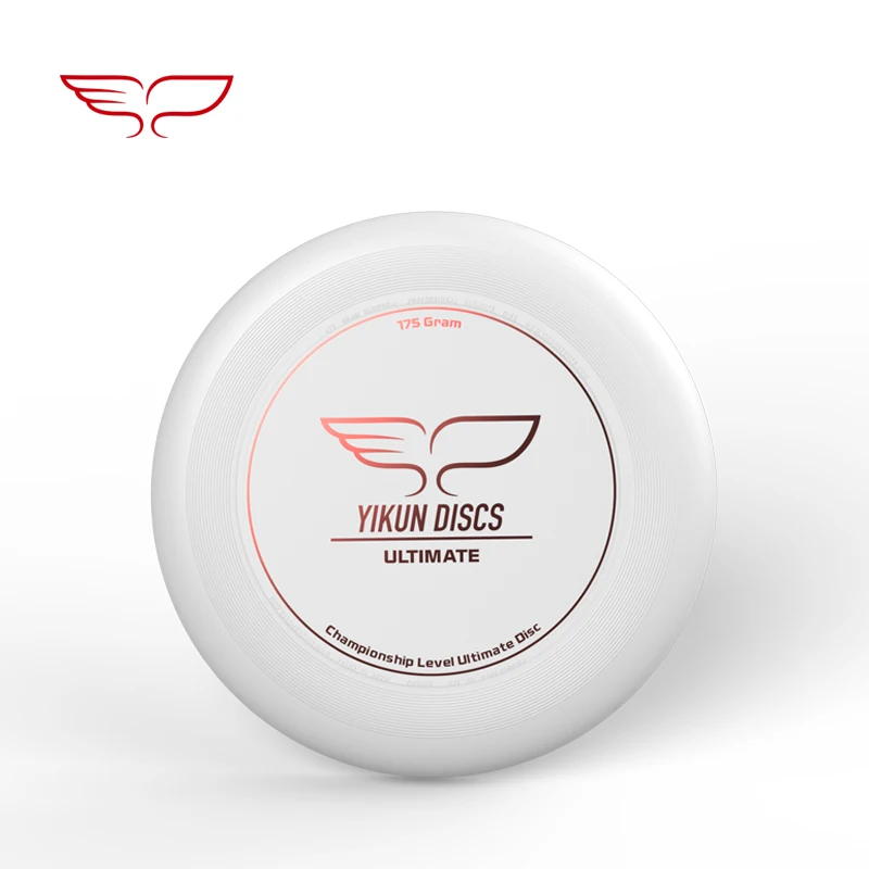 YIKUN диски, одобренный WFDF, 175g, профессиональный FlyingDisc, конечный диск, логотип UltiPro - Цвет: White-Red