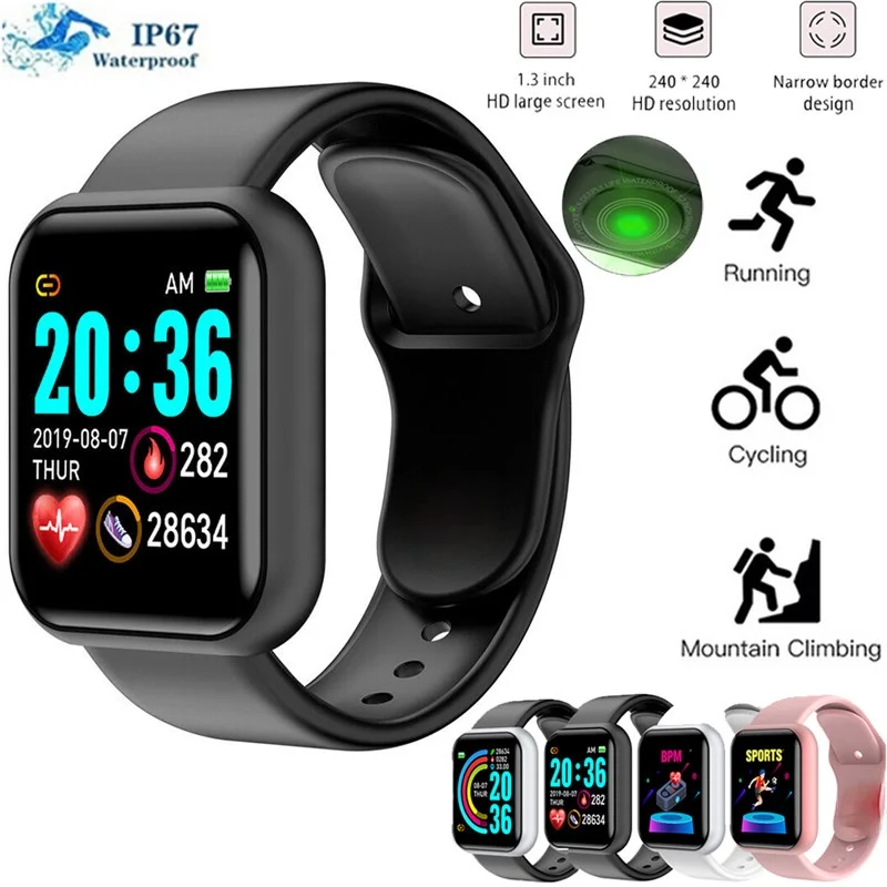 

2021 Smart Watch Men Women Blood Pressure Heart Rate Monitor Bluetooth-compatible Fitness Watches Smart Bracelet For Android IOS