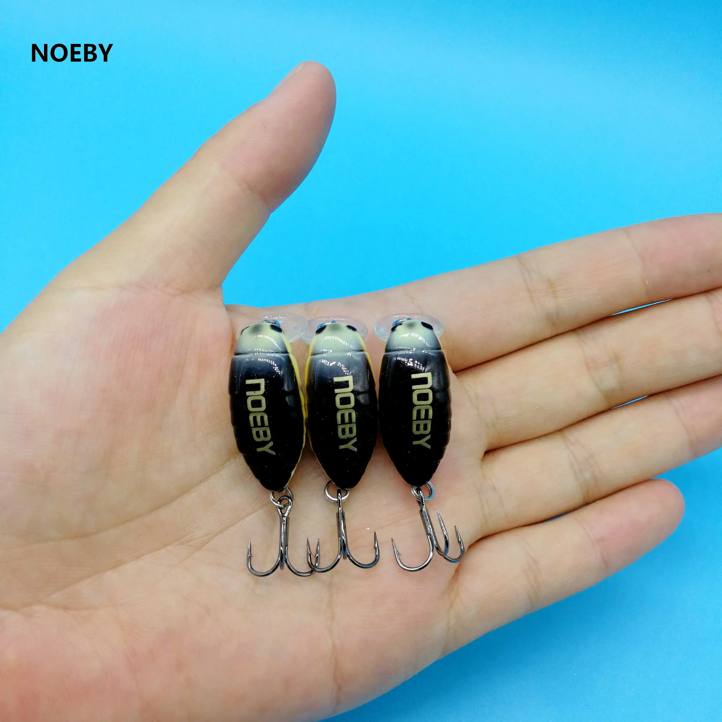 NOEBY 3 шт./лот мини приманка для ловли насекомых твердая захвата рыболовная 2 г/28 мм 6