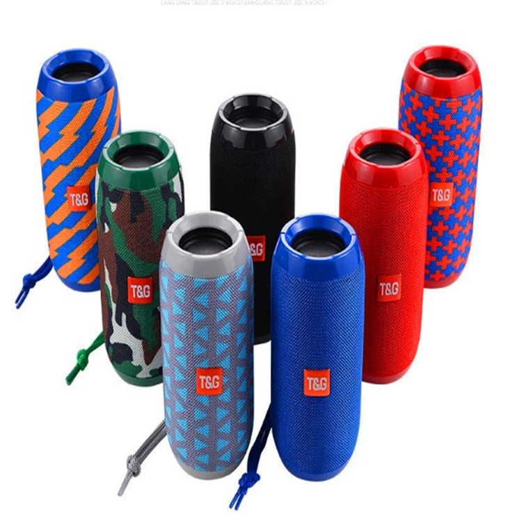 Bluetooth колонка с сабвуфером водонепроницаемая Портативная синими зубьями