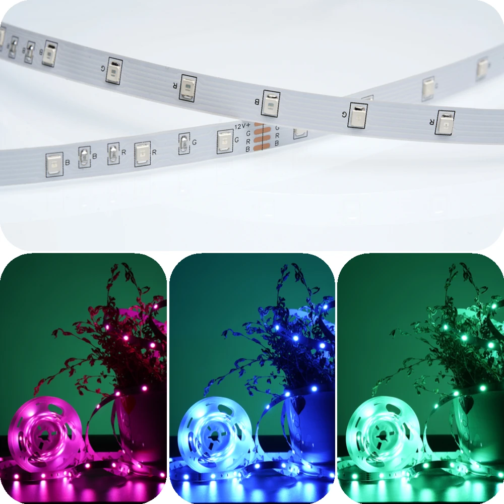

LED Strip Lights decoration for wall bedroom WIFI Bluetooth IR Controller DC RGB 5050 Diode Flexible Decoration Background Lamp