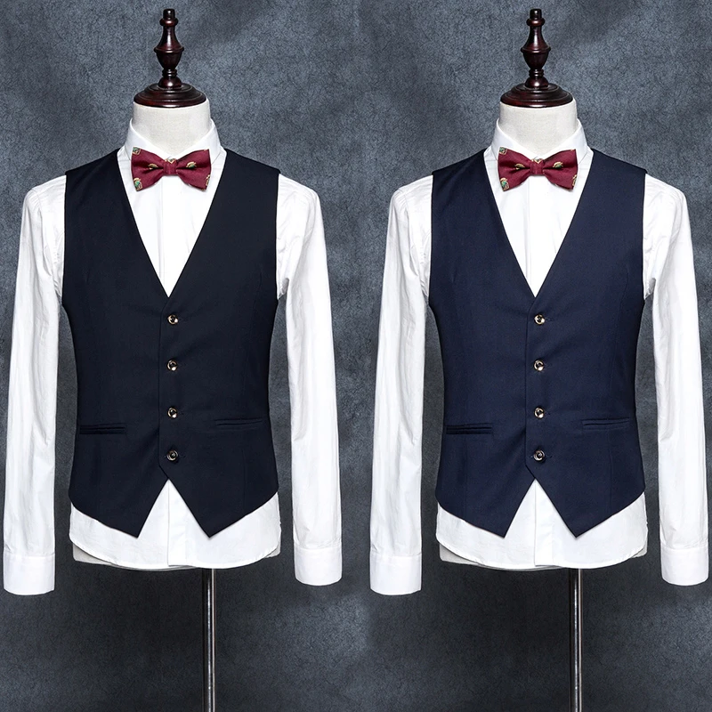 2019 Новое Брендовое платье из плотной шерсти для Для мужчин Slim Fit s костюм жилет