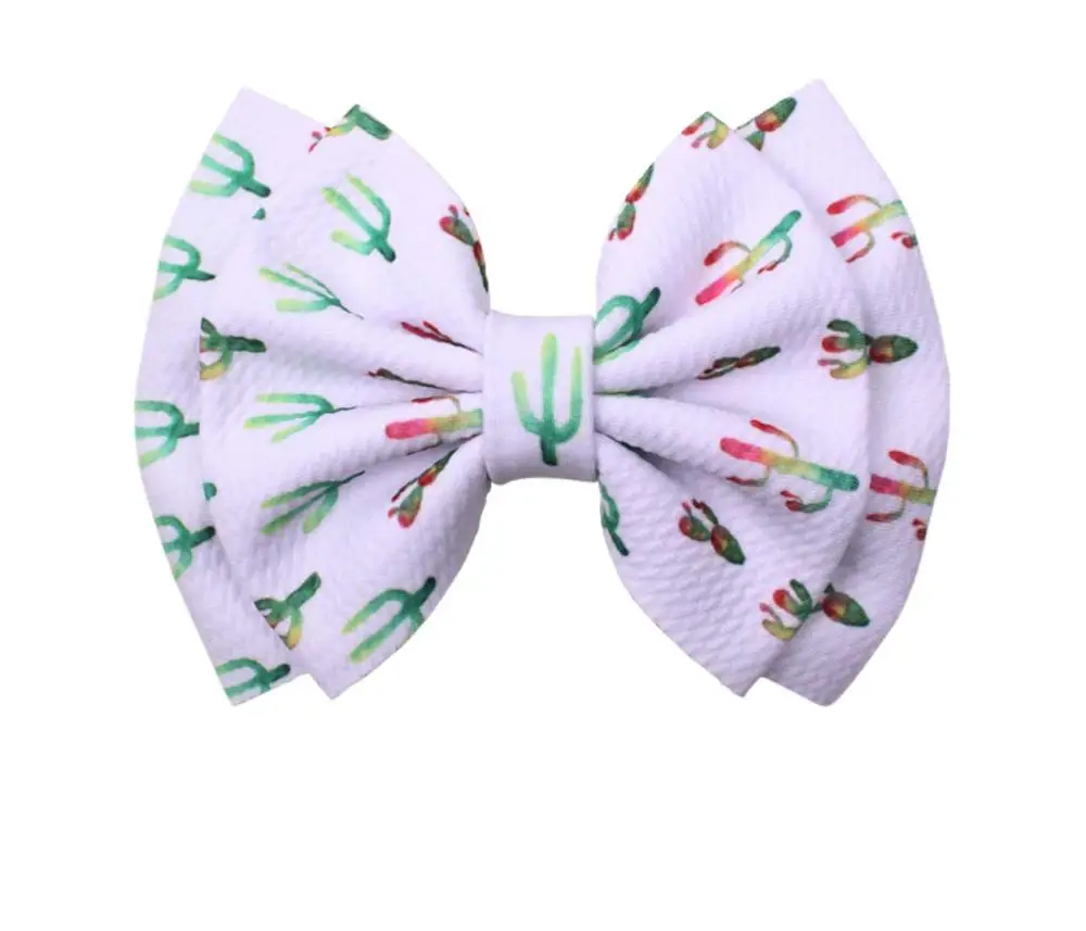 36 шт./лот для девочек с рождественским принтом двухслойные 6 &quot вафельные банты