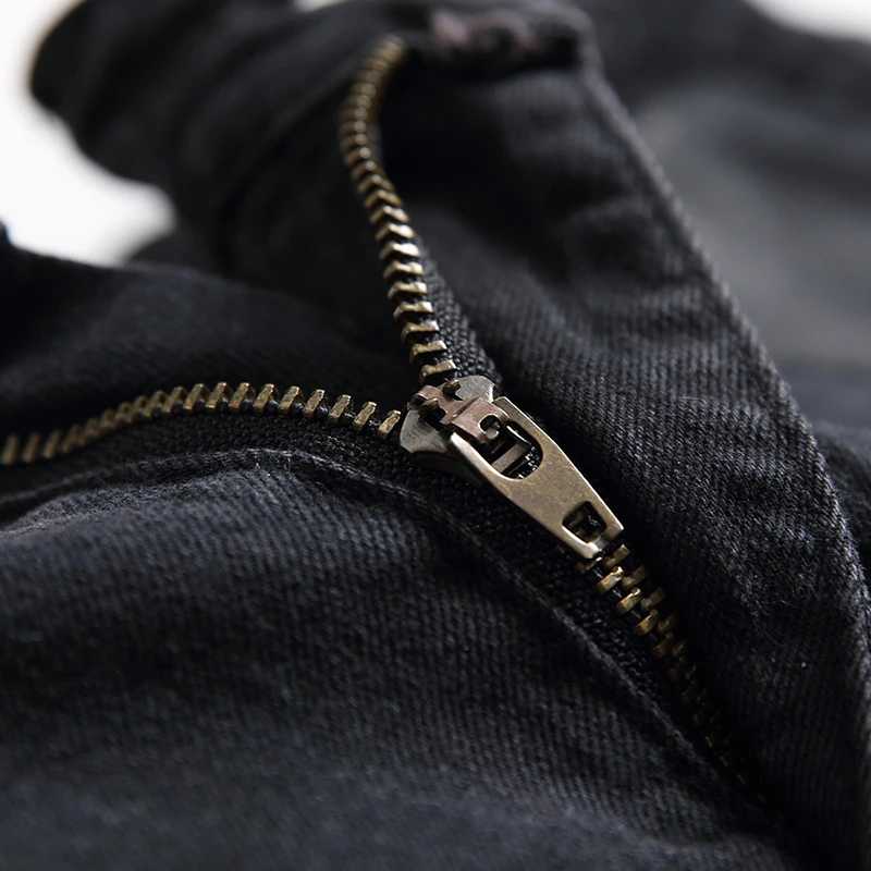 Men black small feet stretch ripped casual jeans brand fashion slim-fit skinny washed trousers plus size | Мужская одежда