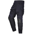 Боевые штаны HAN WILD G3 с наколенниками, военные тактические армейские брюки для страйкбола, CP Gen3, тёмно-синие, из хлопка и полиэстера