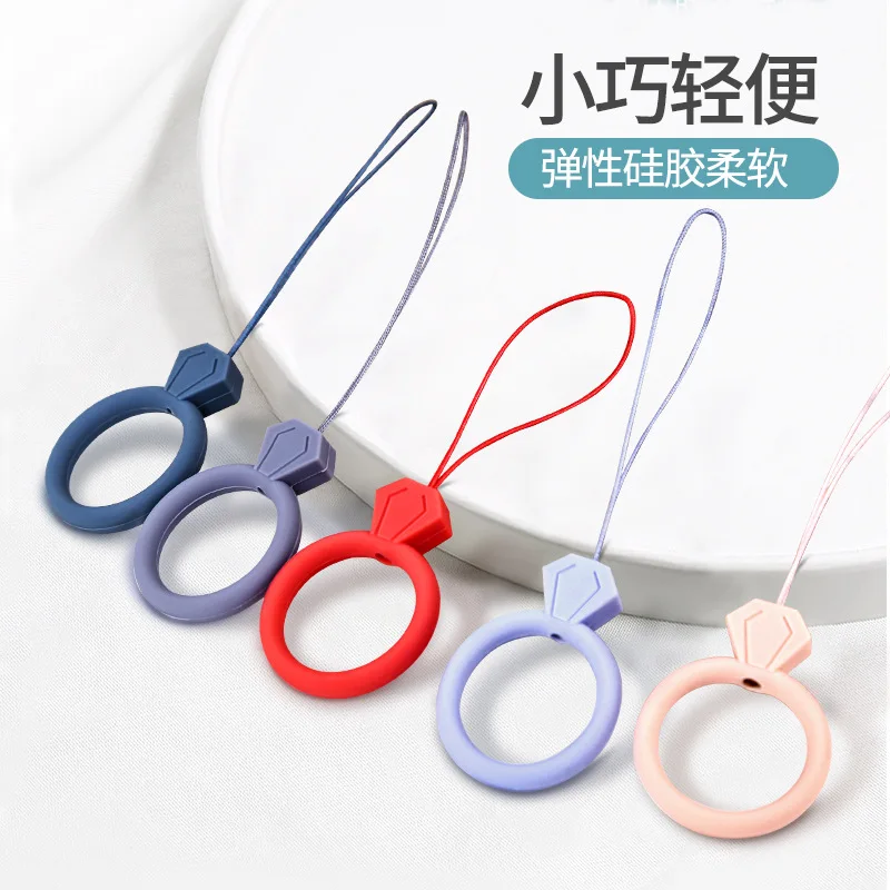 

Cartoon mobile phone lanyard silicone ring ring sling U disk pendant cute silicone mobile phone short lanyard bulk landyards