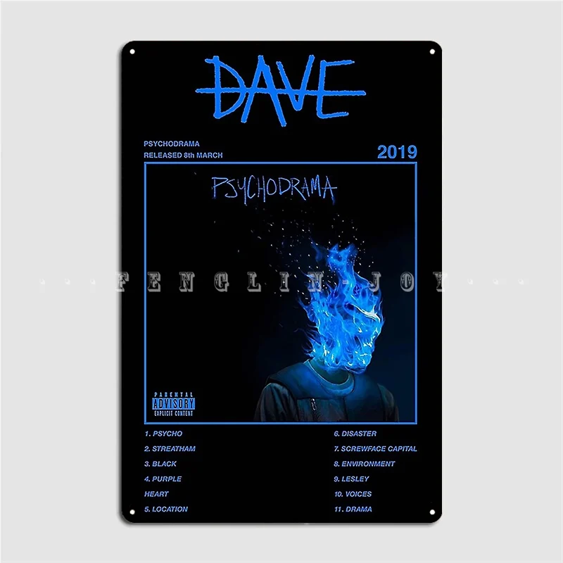 

Альбомный плакат с Дейвом психодрамой, минималистичный металлический постер на заказ для украшения стен, паба, гаража, жестяной знак