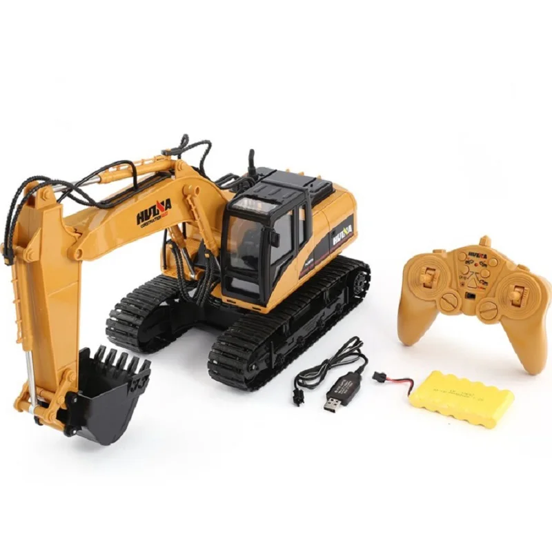 

Huina 1350 1:14 Remote Control Children Electric Channel Rc Excavator Machine With Battery For Boys Dump Truck Outside Toy