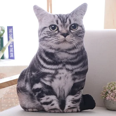 50 см Высота имитация 3D игрушечная кошка игрушка Дети Спящая задняя подушка для
