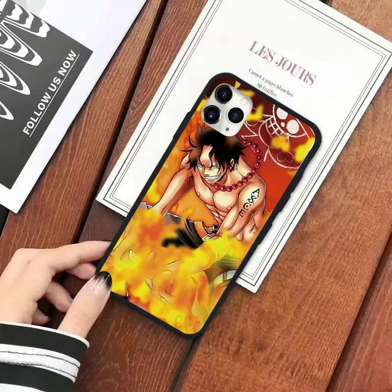 

Japan Anime One Piece Ace Phone Case for iPhone 11 12 pro XS MAX 8 7 6 6S Plus X 5S SE 2020 XR