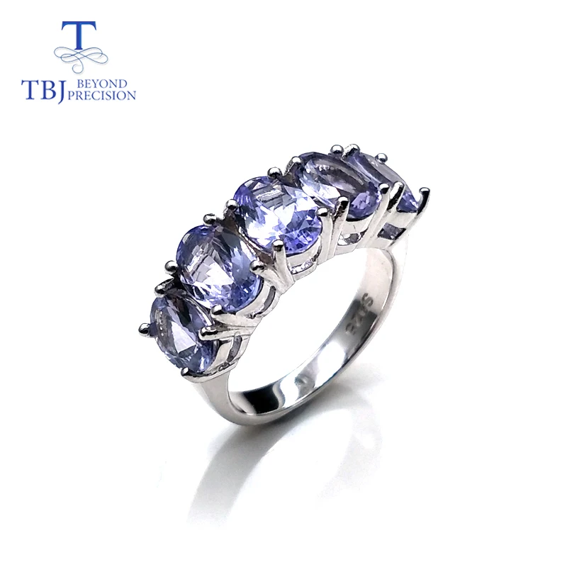 tanzanite ring Кольцо из танзанита, натуральный камень, овальный, 5*7 мм, серебро 925 пробы, простой дизайн, блестящие драгоценные камни, ювелирное изделие для жены, повседневная одежда - Цвет камня: tanzanite ring