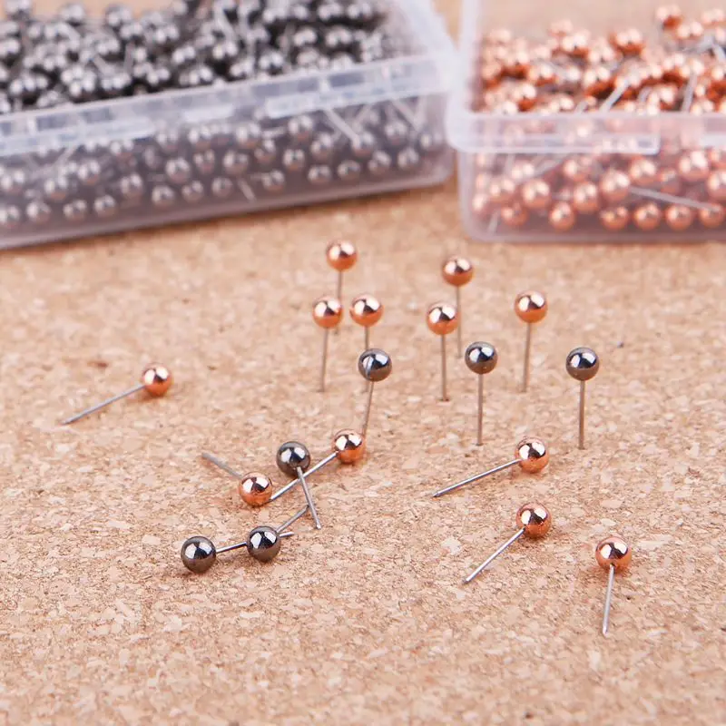 

400pcs Round Plastic Head Steel Point Push Pins Map Thumb Tacks Pin Office School Supplies M5TB