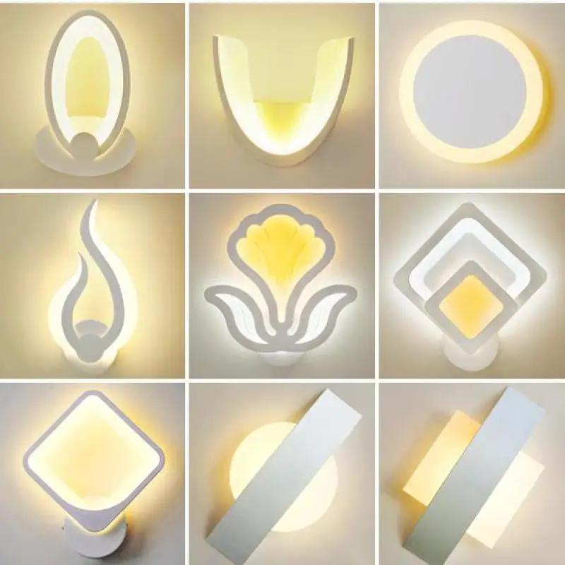 Светодиодная настенная лампа для ванной комнаты настенное бра белая внутреннего