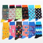 Комплект мужских Хлопковых Носков, Рождественские Зимние теплые забавные женские носки с принтом, подарки от производителя, Прямая поставка, свяжитесь с нами