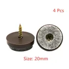 4 шт.лот 20 мм, тихие и Нескользящие ножки для стола, стула, шкафа, винтовой фетровый белый диван, фурнитура