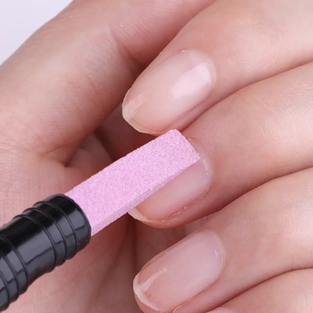 Толкатель для удаления кутикулы маникюрная двухголовая пемза ручка скраб