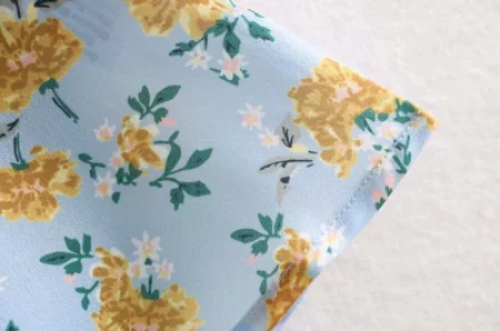 Новинка Женская милая Повседневная блуза с цветочным принтом женская рубашка