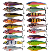 big game 1pcs fishing hard lure glider jerkbait wobblers for pike musky fishing lures buster artificial bait triple hooks