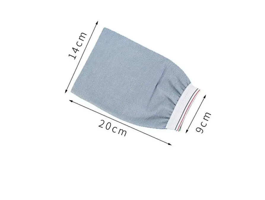 Exfoliante de ducha para Spa, guante de ba&ntilde;o de dos caras, limpieza corporal, frotar, eliminaci&oacute;n de piel muerta, Color aleatorio, 500 Uds., venta al por mayor-4