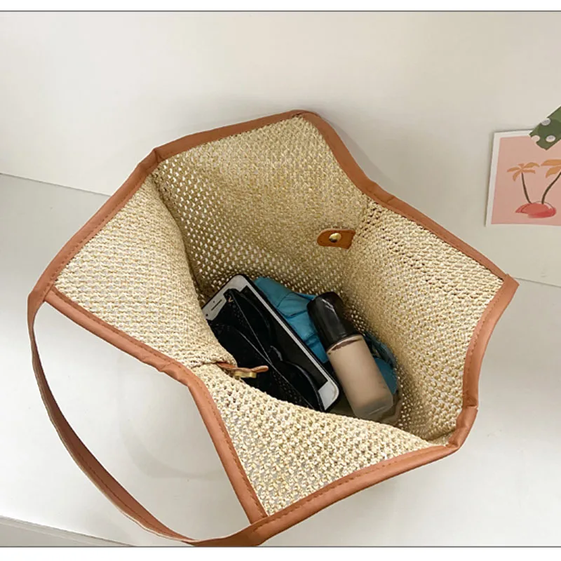 

2020 Bohemia Beach High Capacity Bag Casual Fashion Hollow Straw Bags Women Summer Handbag Female Travel Tote Shoulder Bags