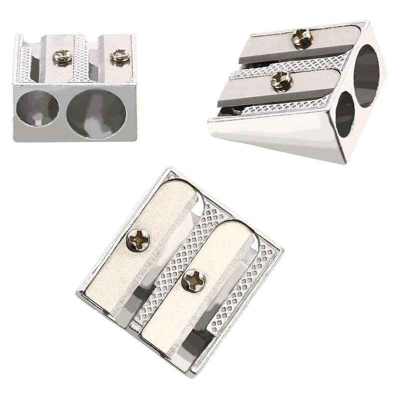 36 упаковок металлических точилок для карандашей серебристые ручные точилки из