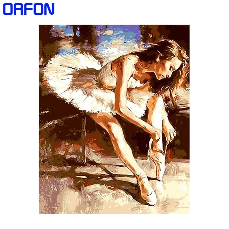 ORFON DIY Фото Рамки картина по номерам баллет танцовщица 40 х 50 см Комбинации