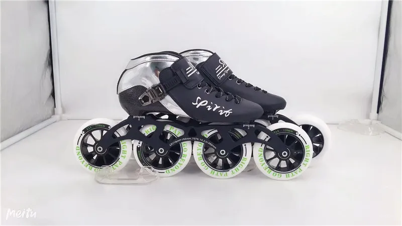 Углеродное волокно встроенные скоростные коньки Patines 3 4 колеса профессиональная гоночная обувь для марафона асфальта наземного дорожного катания 85A30-45