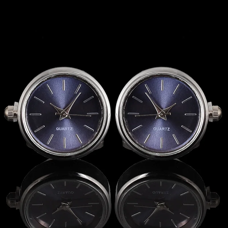 

Watches Cufflinks Men's Luxury Fashion French Shirts Cufflink Round Rotating Clock Cuff Buttons High-end Business Jewelry Gifts