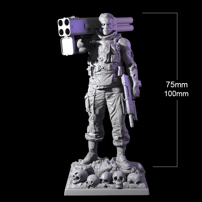 

1/24 75mm 1/18 100mm Resin Model Kits Terminator Figure Unpainted No Color