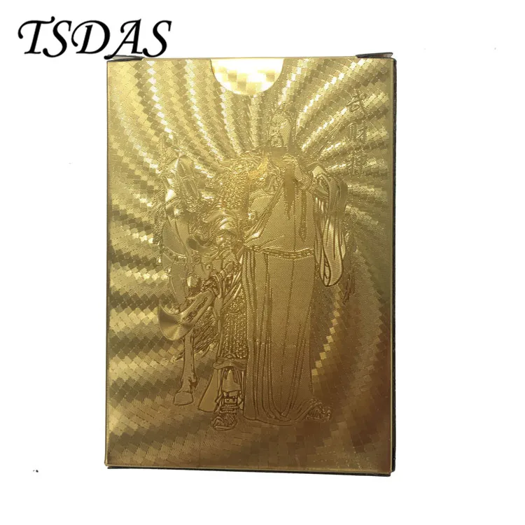 США Статуя Свободы новые пластиковые игральные карты 54 шт. золотые покерные 24K