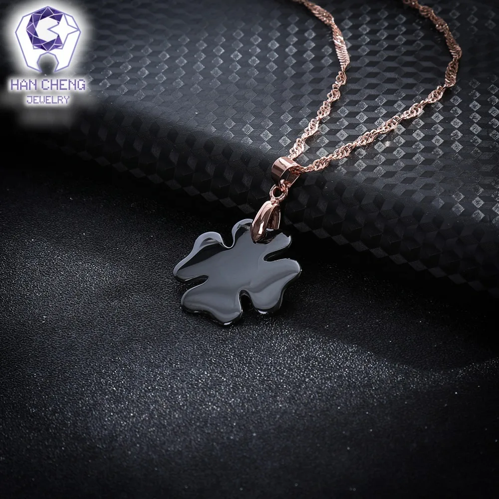 HanCheng Новая мода трендовая Золотая Серебряная цепочка Клевер ключицы