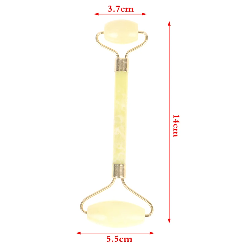 

1Pcs Facial Massage Roller Plate Double Heads Jade Stone Massager Eye Face Neck Thin Lift Relax Slimming Tools